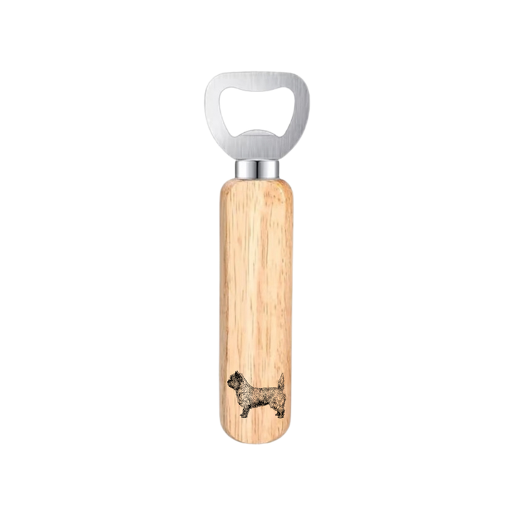 Cairn Terrier Stacked Standing Engraved Wooden Bottle Opener