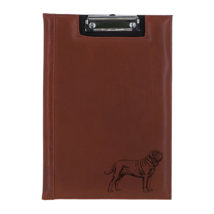 Neapolitan Mastiff Standing Engraved Leather Clipboard
