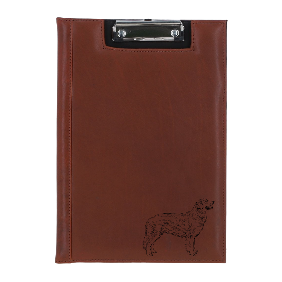 Hovawart Standing Engraved Leather Clipboard