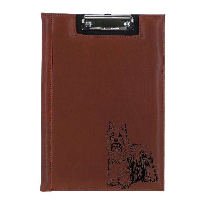 Australian Silky Terrier Engraved Leather Clipboard