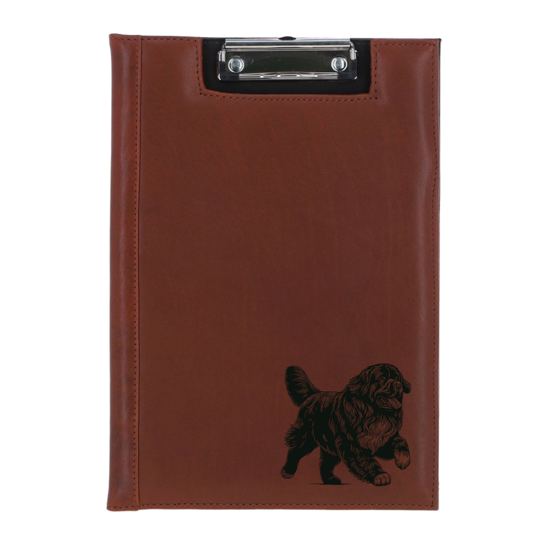 Newfoundland Running Engraved Leather Clipboard