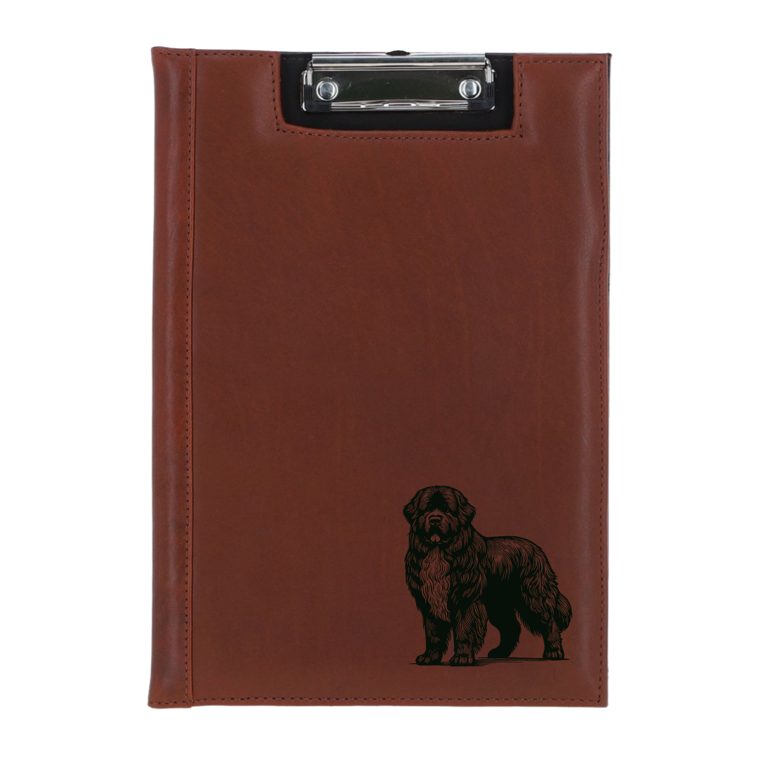 Newfoundland Standing Engraved Leather Clipboard