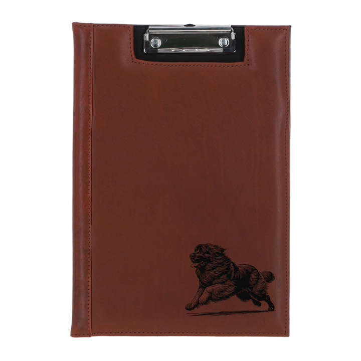 Leonberger Running Engraved Leather Clipboard