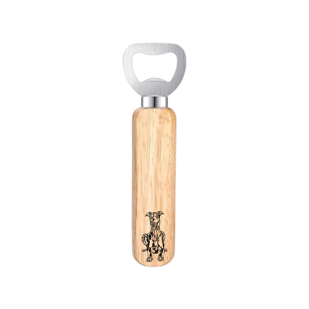 Greyhound Engraved Wooden Bottle Opener