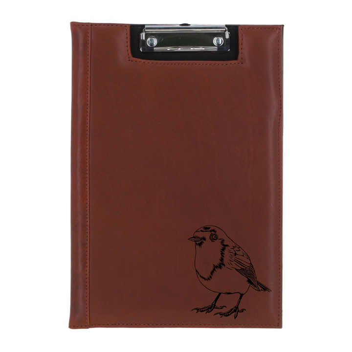 Robin Engraved Leather Clipboard