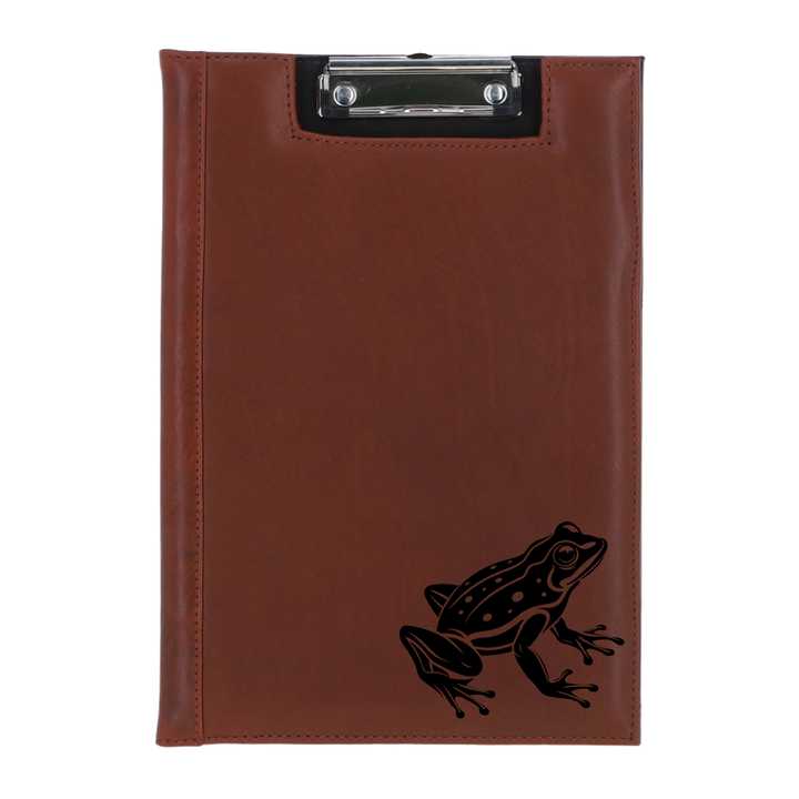Frog Engraved Leather Clipboard