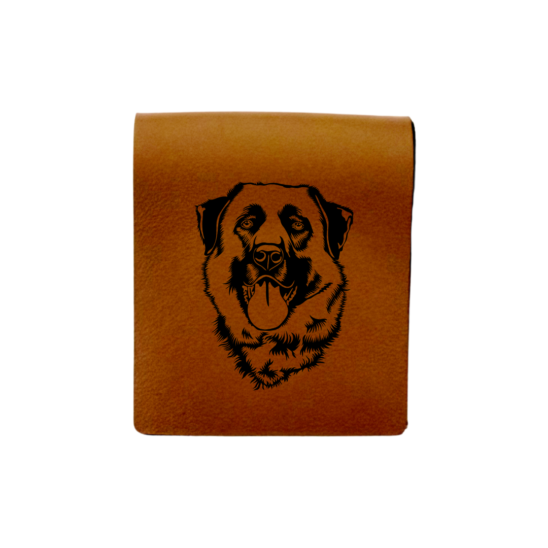 Turkish Kangal Dog Face Engraved Genuine Leather Magnetic Bookmark