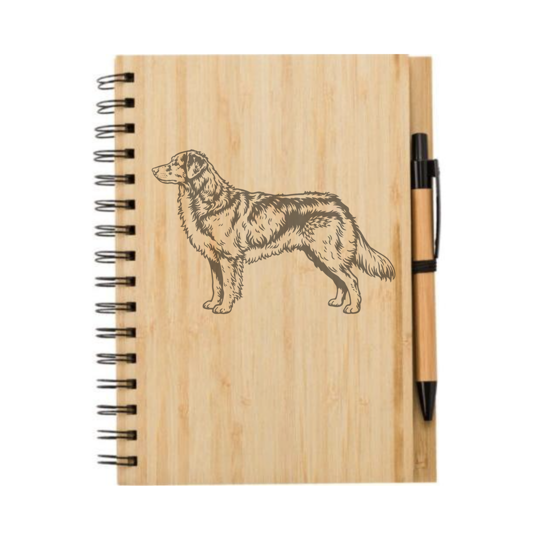 Nova Scotia Duck Tolling Retriever Standing Illustration Engraved Notebook