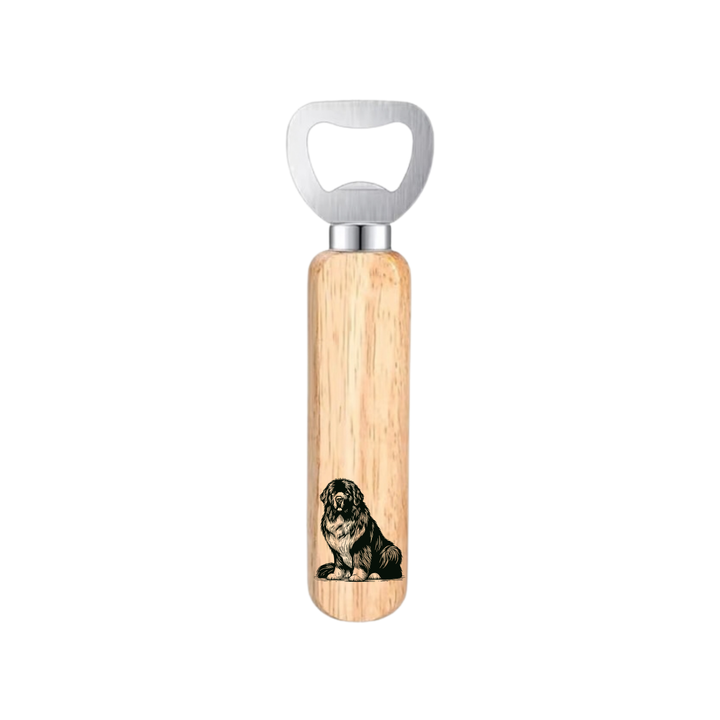 Newfoundland Sitting Engraved Wooden Bottle Opener