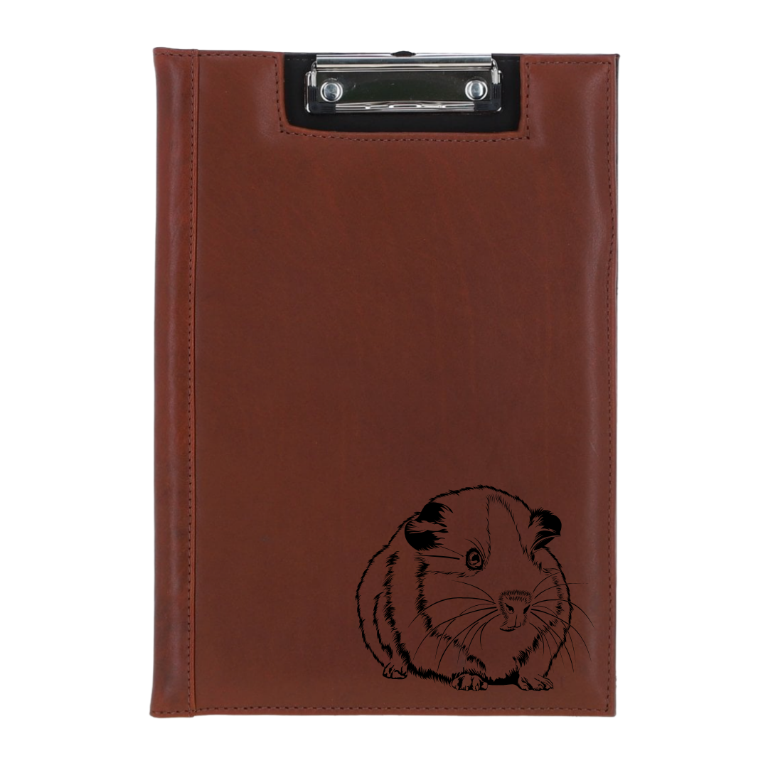Guinea Pig Engraved Leather Clipboard