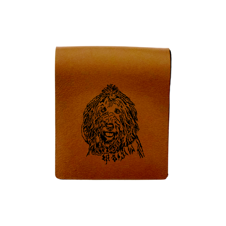 Komondor Engraved Genuine Leather Magnetic Bookmark
