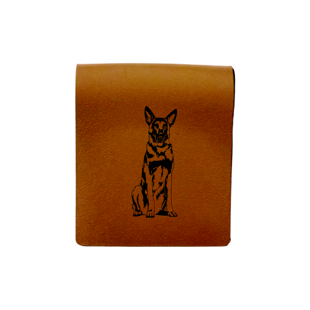 Belgian Malinois Engraved Genuine Leather Magnetic Bookmark