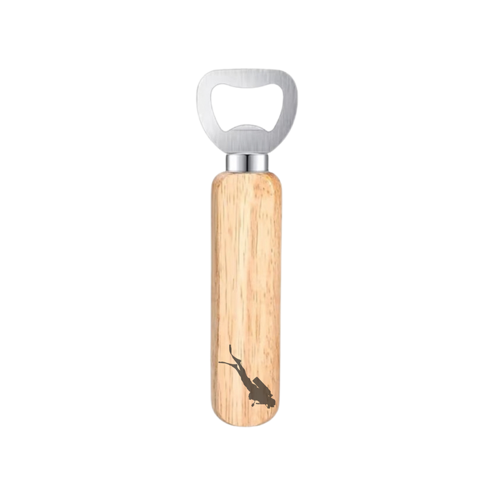 Scuba Diver Engraved Wooden Bottle Opener