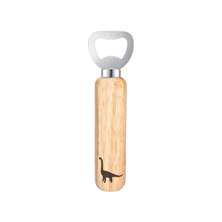 Brachiosaurus Dinosaur Engraved Wooden Bottle Opener