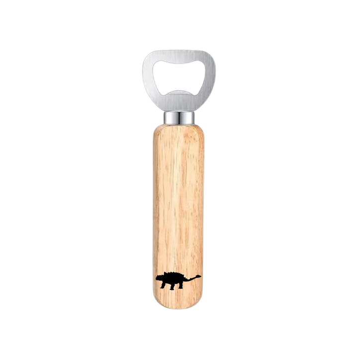 Ankylosaurus Dinosaur Engraved Wooden Bottle Opener