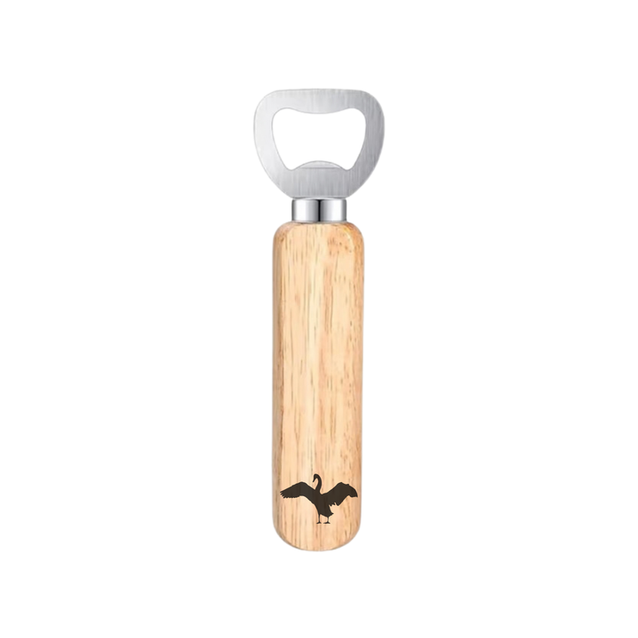 Goose Silhouette Engraved Wooden Bottle Opener