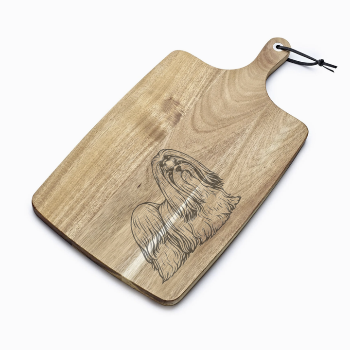 Personalised Shih Tzu Standing Engraved Acacia Serving Board