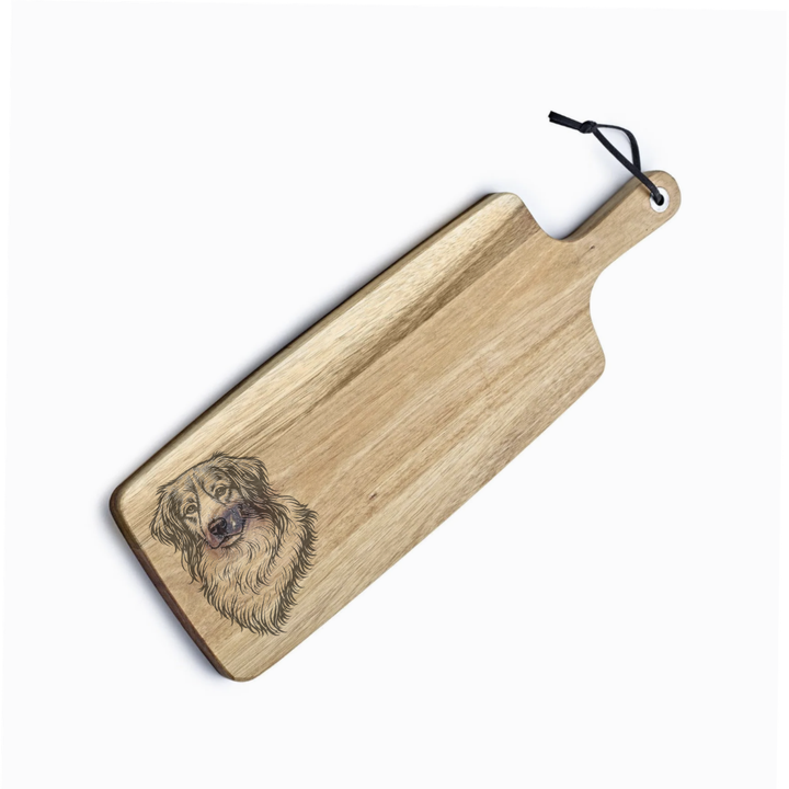 Personalised Kooikerhondje Engraved Acacia Serving Board