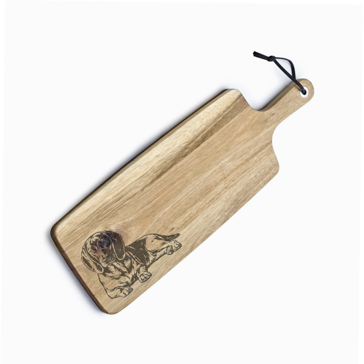 Personalised Bavarian Mountain Hound Engraved Acacia Serving Board