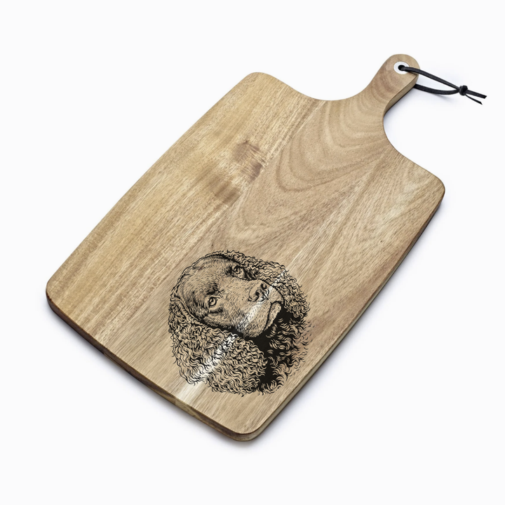 Personalised American Water Spaniel Engraved Acacia Serving Board