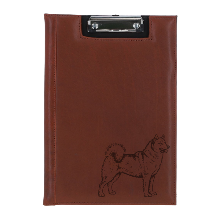 Finnish Spitz Standing Engraved Leather Clipboard