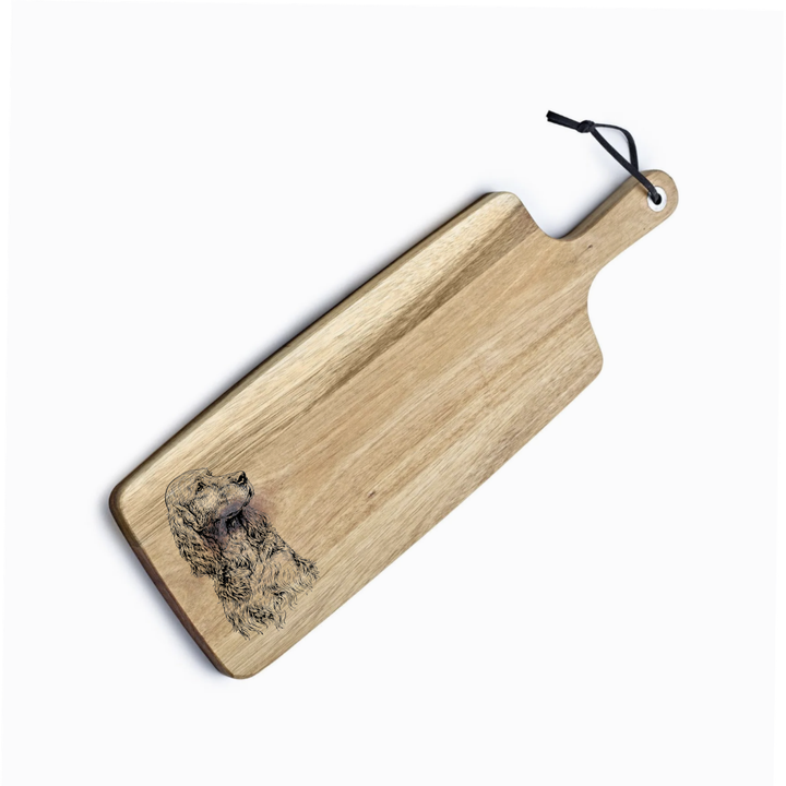 Personalised Irish Setter Face Engraved Acacia Serving Board