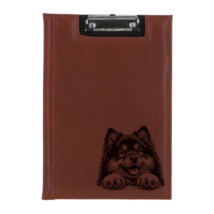 Swedish Lapphund Paws Engraved Leather Clipboard