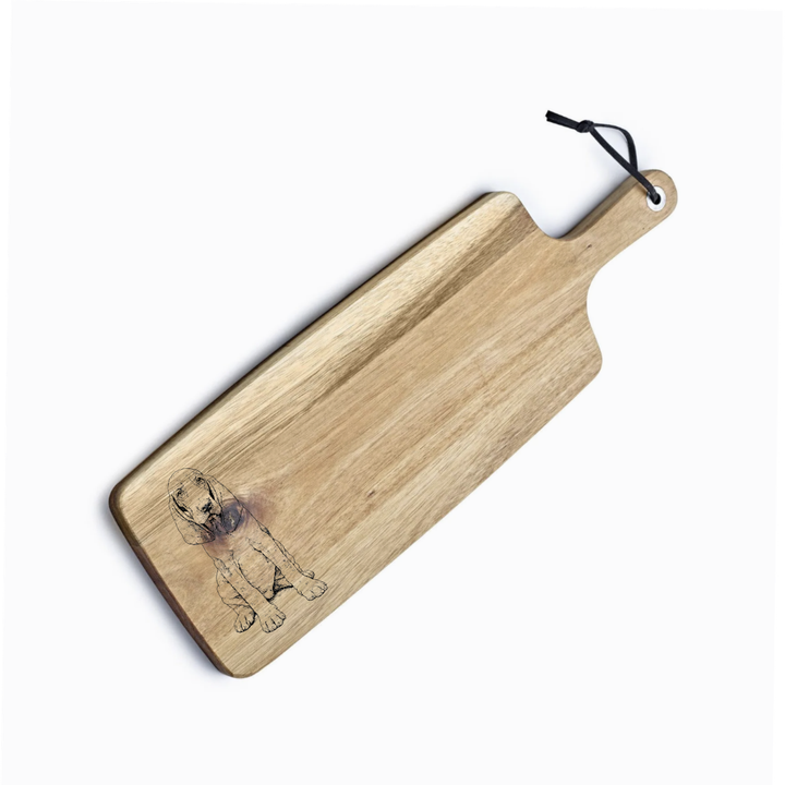 Personalised Bracco Italiano Sitting Engraved Acacia Serving Board
