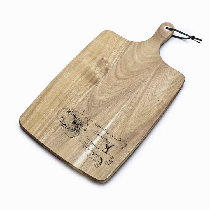 Personalised Bracco Italiano Sitting Engraved Acacia Serving Board