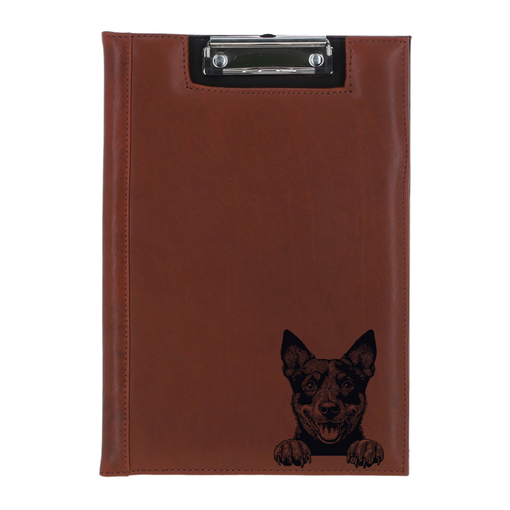 Lancashire Heeler Paws Engraved Leather Clipboard