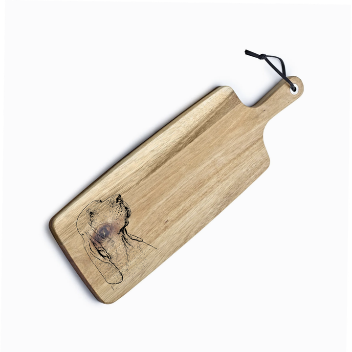 Personalised Bracco Italiano Face Engraved Acacia Serving Board