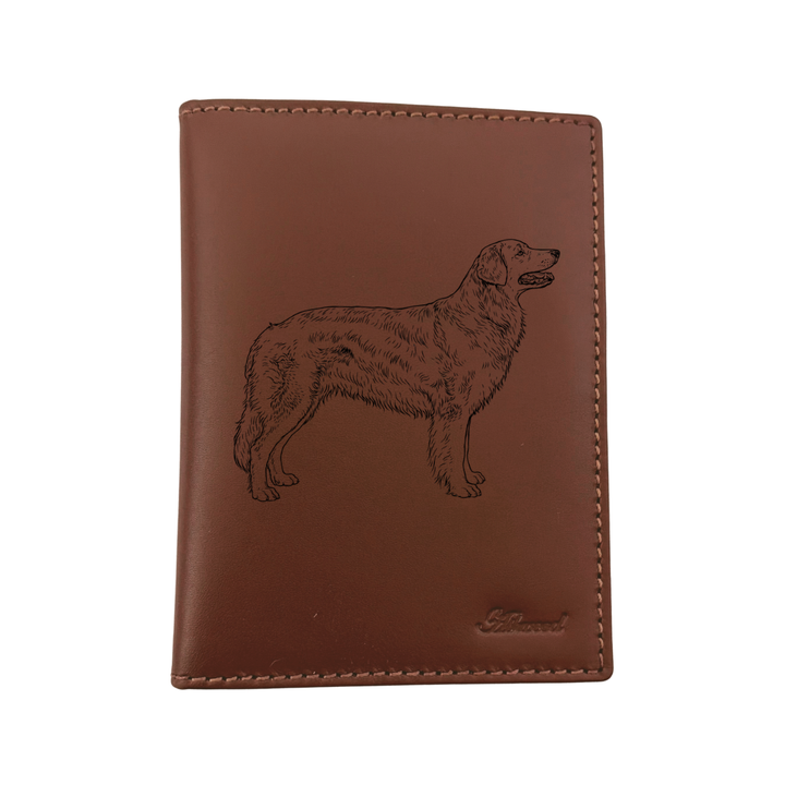 Hovawart Standing Engraved Leather Passport Cover