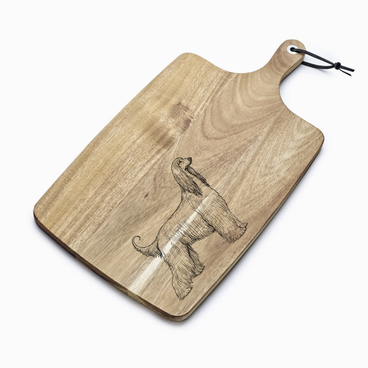 Personalised Afghan Hound Engraved Acacia Serving Board