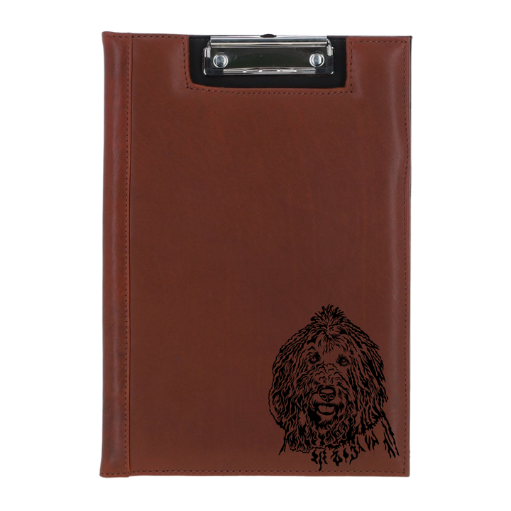 Komondor Engraved Leather Clipboard