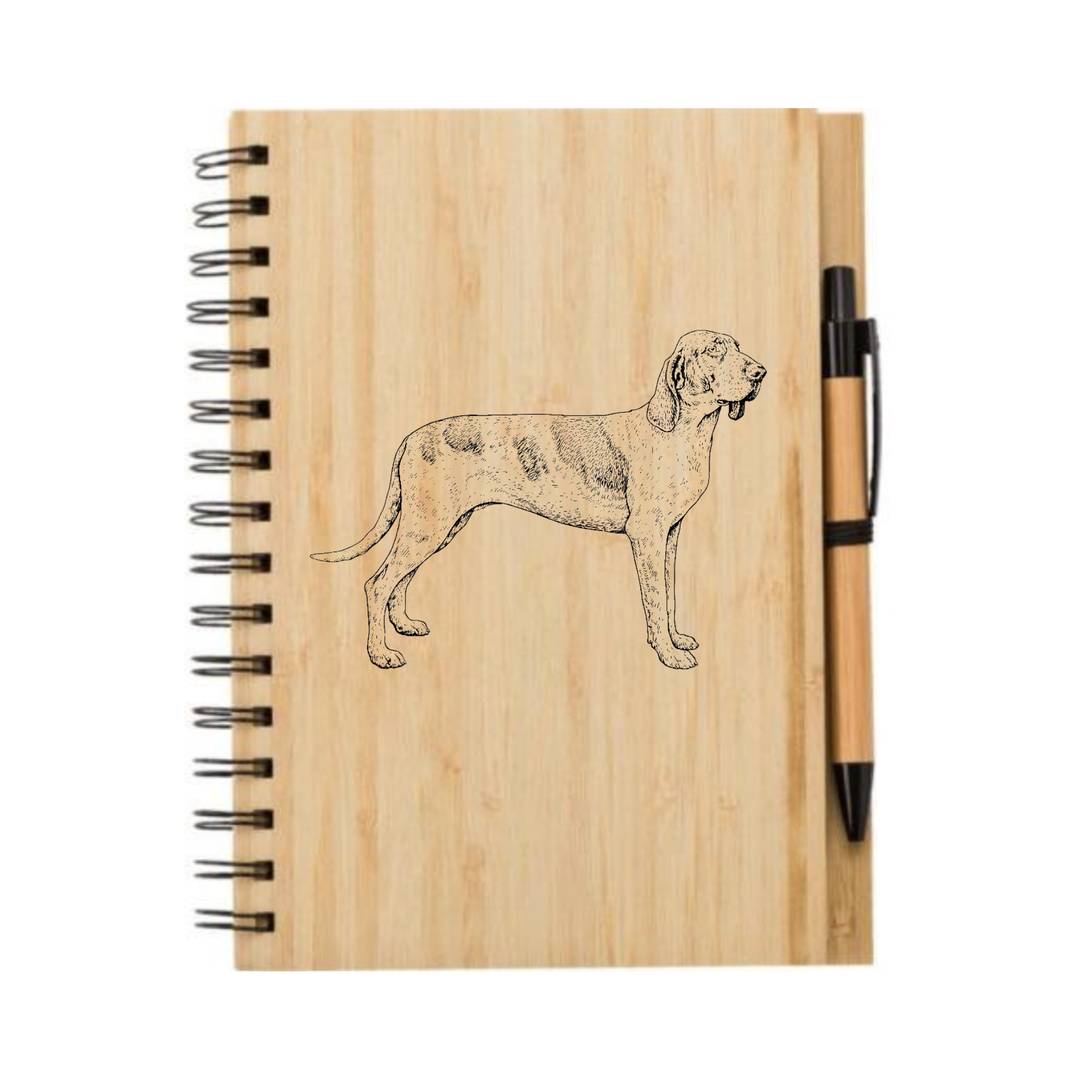 Bracco Italiano Standing Illustration Engraved Notebook