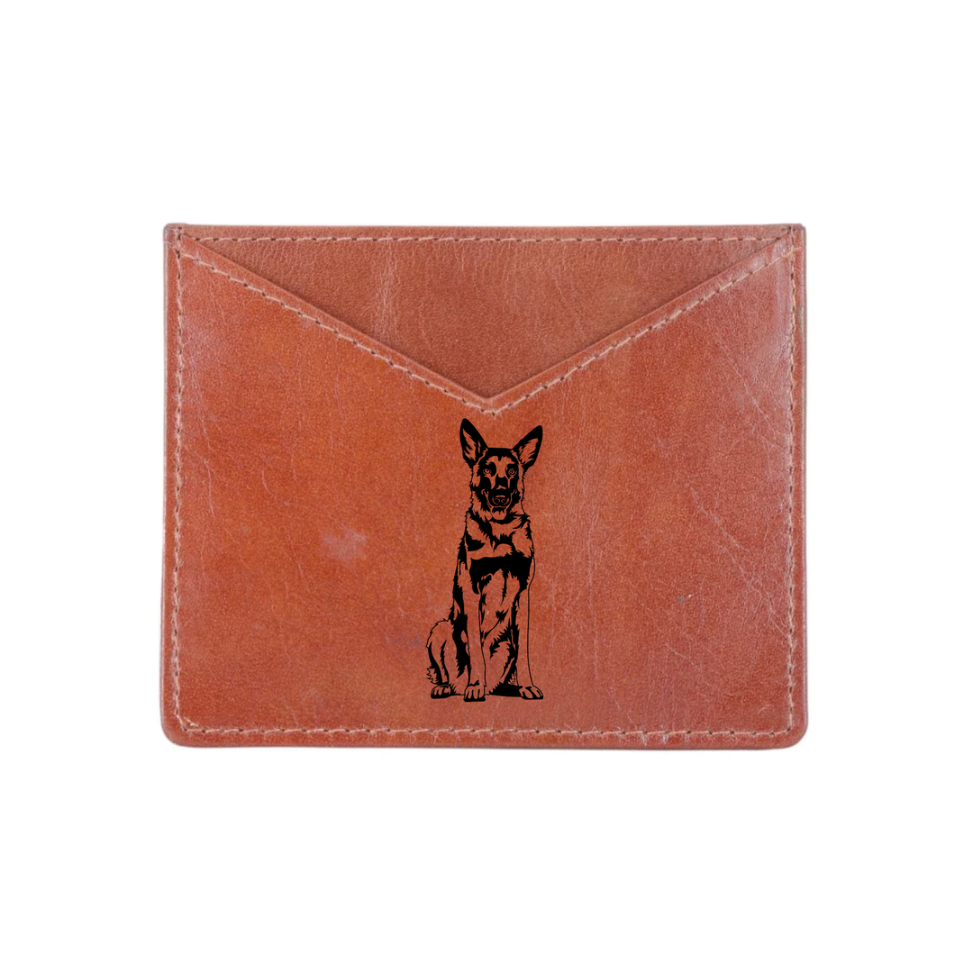 Belgian Malinois Engraved Genuine Leather Cardholder