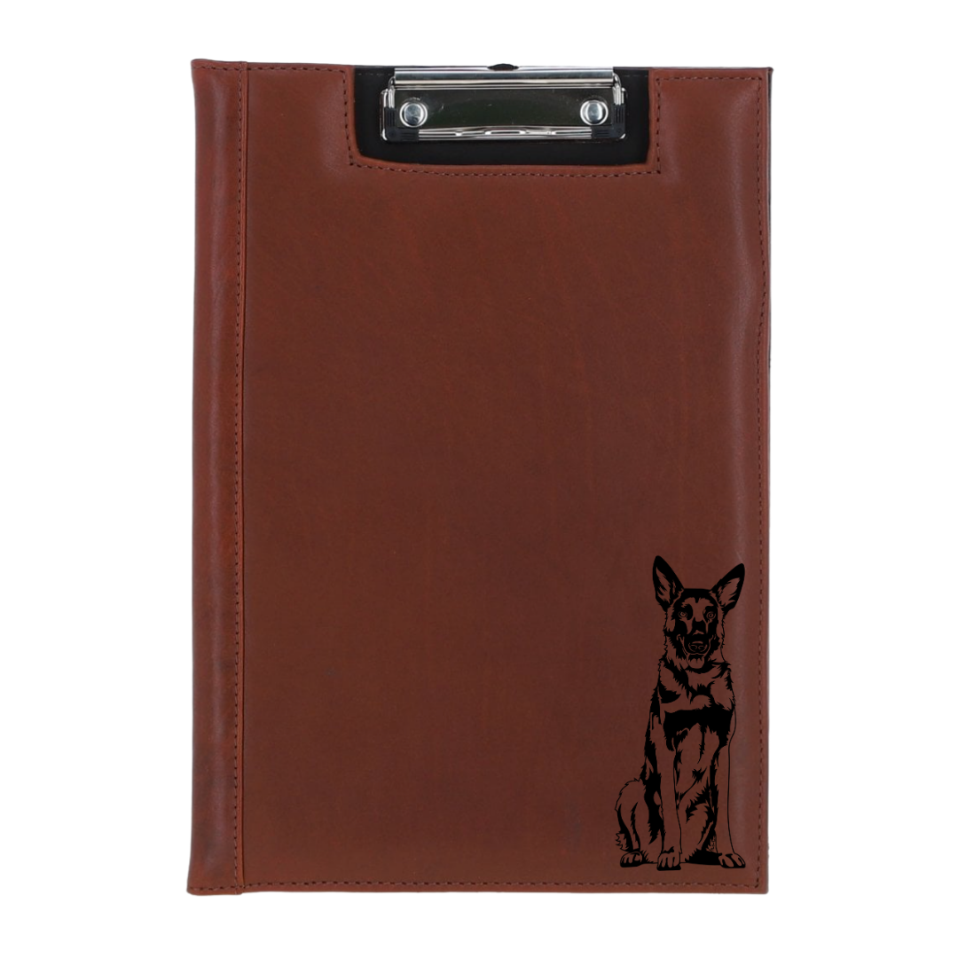 Belgian Malinois Engraved Leather Clipboard