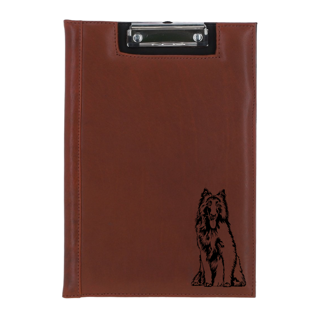 Belgian Shepherd Engraved Leather Clipboard