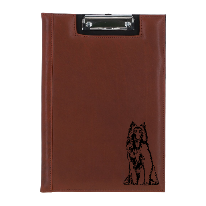 Belgian Shepherd Engraved Leather Clipboard