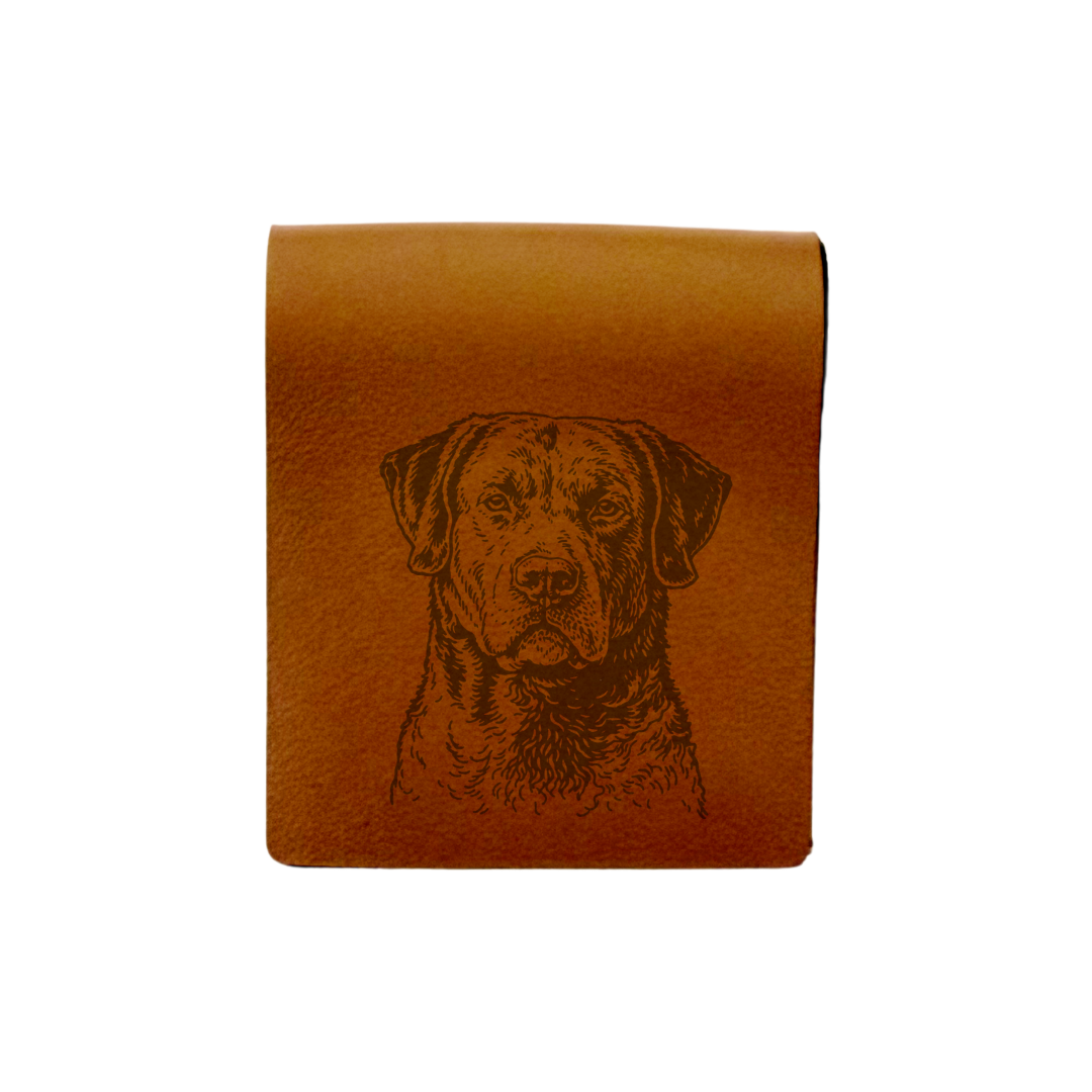 Chesapeake Bay Retriever Face Engraved Genuine Leather Magnetic Bookmark