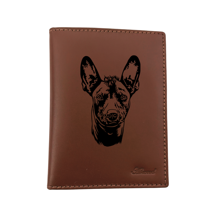 Xoloitzcuintle Engraved Leather Passport Cover