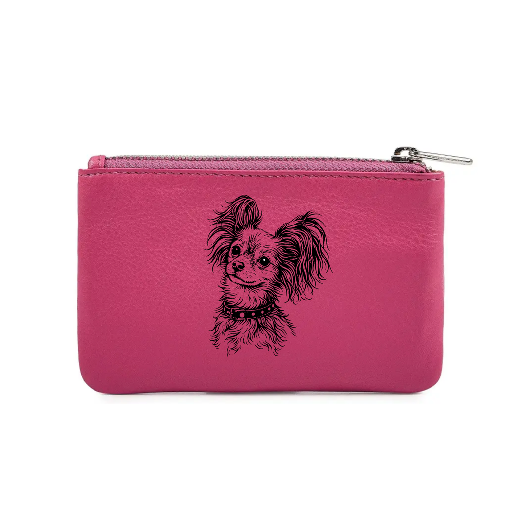 Long Russian Toy Face Engraved Genuine Leather Coin Purse (Multiple Colour Options)
