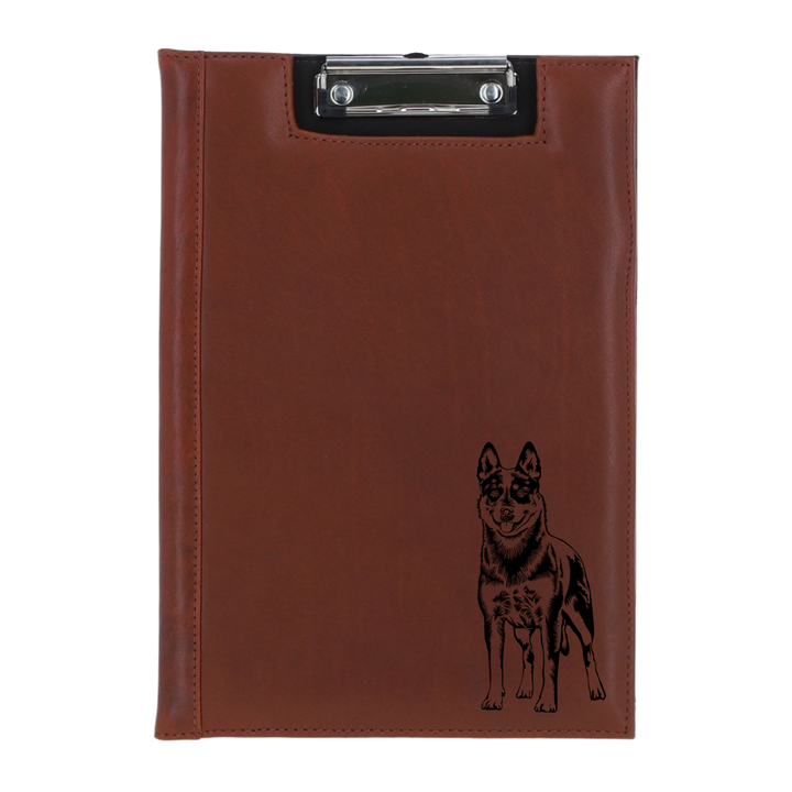 Australian Cattle Dog Standing Engraved Leather Clipboard