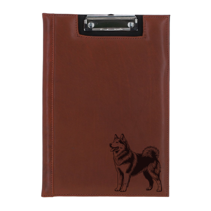 Alaskan Malamute Standing Engraved Leather Clipboard