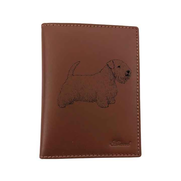 Sealyham Terrier Engraved Leather Passport Cover