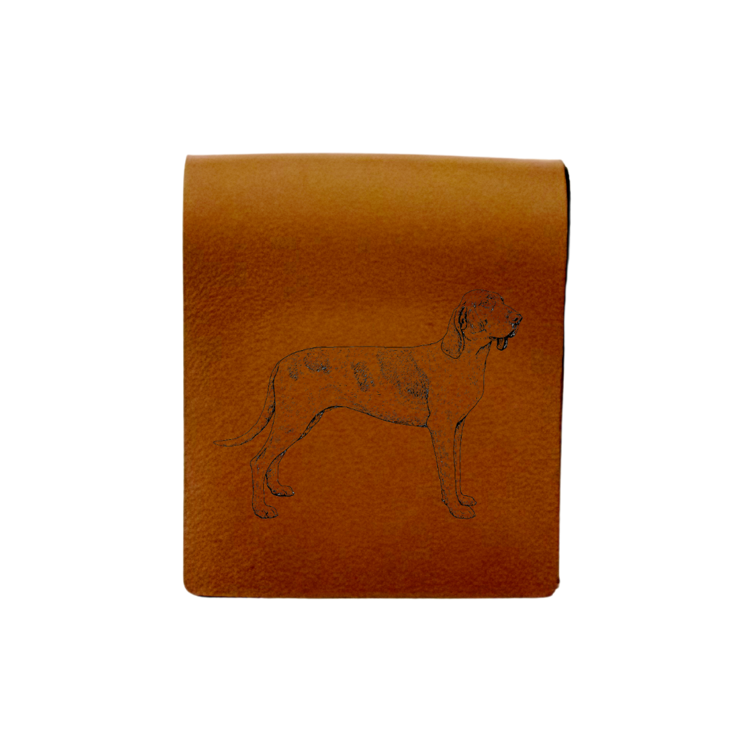 Bracco Italiano Standing Engraved Genuine Leather Magnetic Bookmark