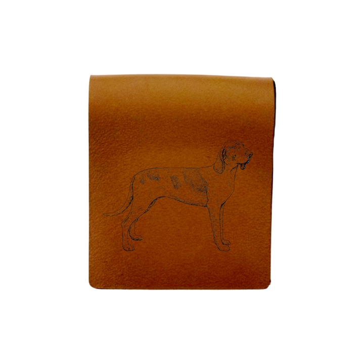 Bracco Italiano Standing Engraved Genuine Leather Magnetic Bookmark