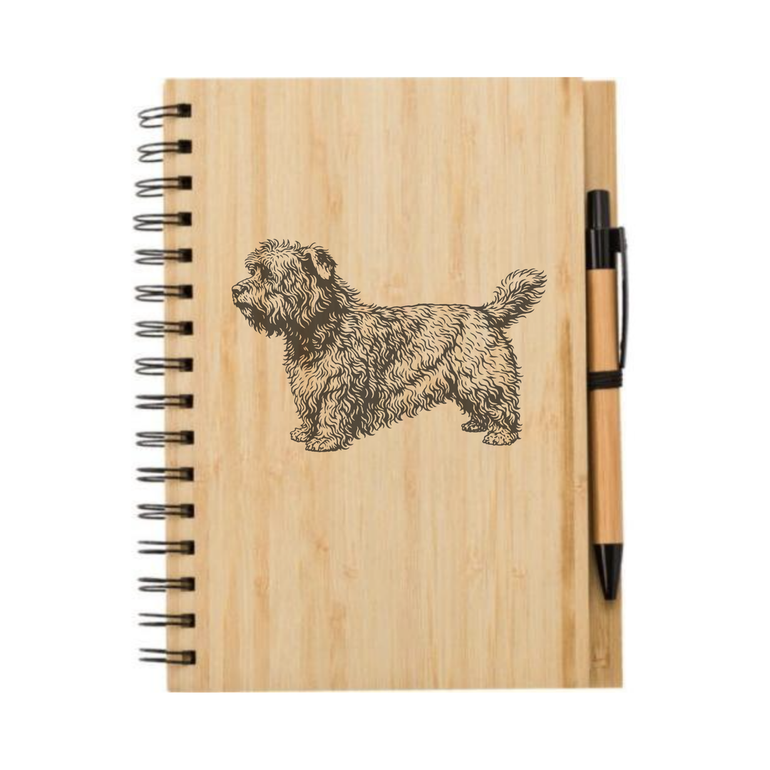 Glen of Imaal Terrier Standing Illustration Engraved Notebook