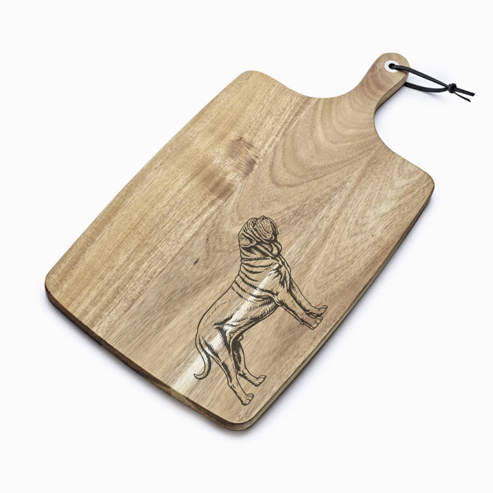 Personalised Neapolitan Mastiff Standing Engraved Acacia Serving Board