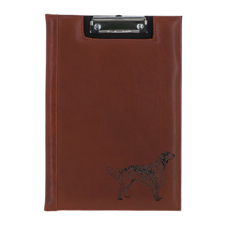 English Setter Standing Engraved Leather Clipboard